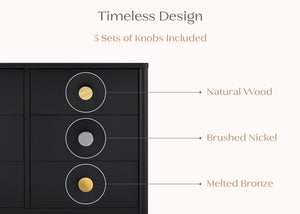 Midnight Grey (1360) 23-Brooks 6 Drawer Dresser with Interlocking Drawers