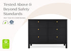 Midnight Grey (1360) 9-Brooks 6 Drawer Dresser with Interlocking Drawers