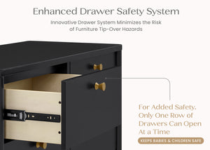 Midnight Grey (1360) 22-Brooks 6 Drawer Dresser with Interlocking Drawers