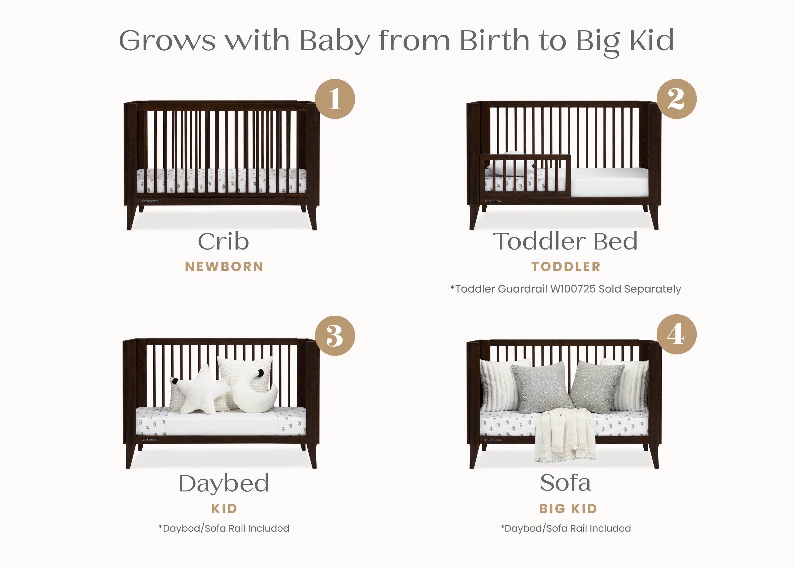 Ollie 4-in-1 Convertible Crib | Delta Children