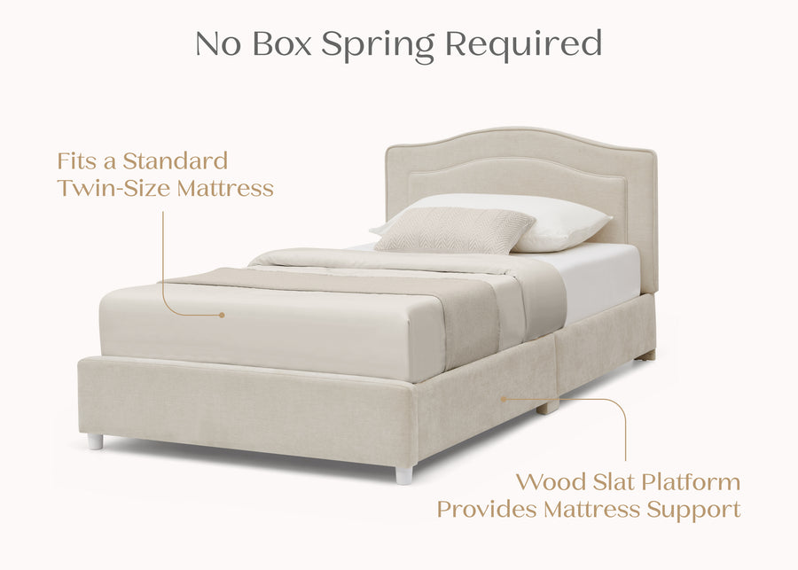 Soft Sand (1589) 3-Ruby Upholstered Twin Bed