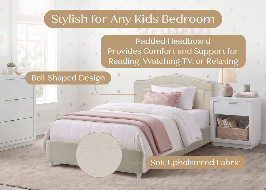 Soft Sand (1589) 5-Ruby Upholstered Twin Bed