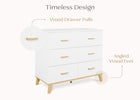 Bianca White with Natural (123L) 6-Signature 6 Drawer Dresser