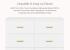 Bianca White with Natural (123L) 8-Signature 6 Drawer Dresser