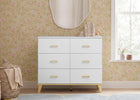 Bianca White with Natural (123L) 2-Signature 6 Drawer Dresser