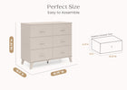 Soft Beige (1560L) 22-Signature 6 Drawer Dresser