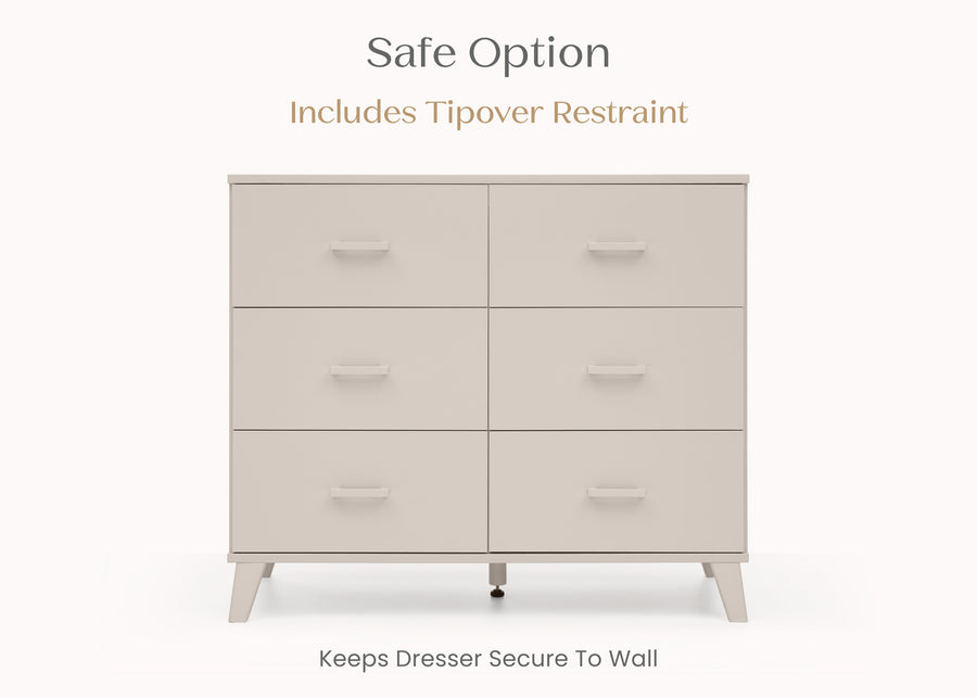 Soft Beige (1560L) 23-Signature 6 Drawer Dresser
