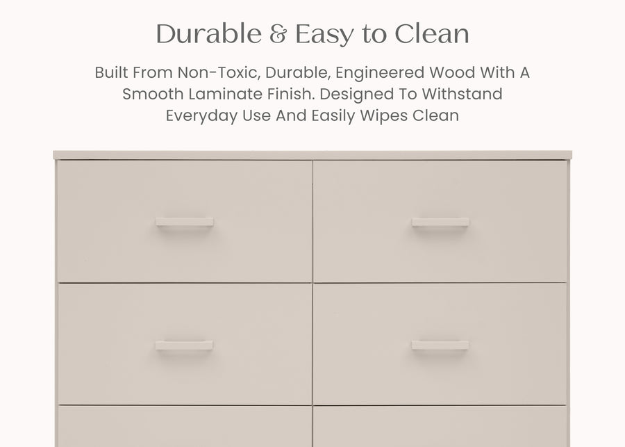 Soft Beige (1560L) 26-Signature 6 Drawer Dresser