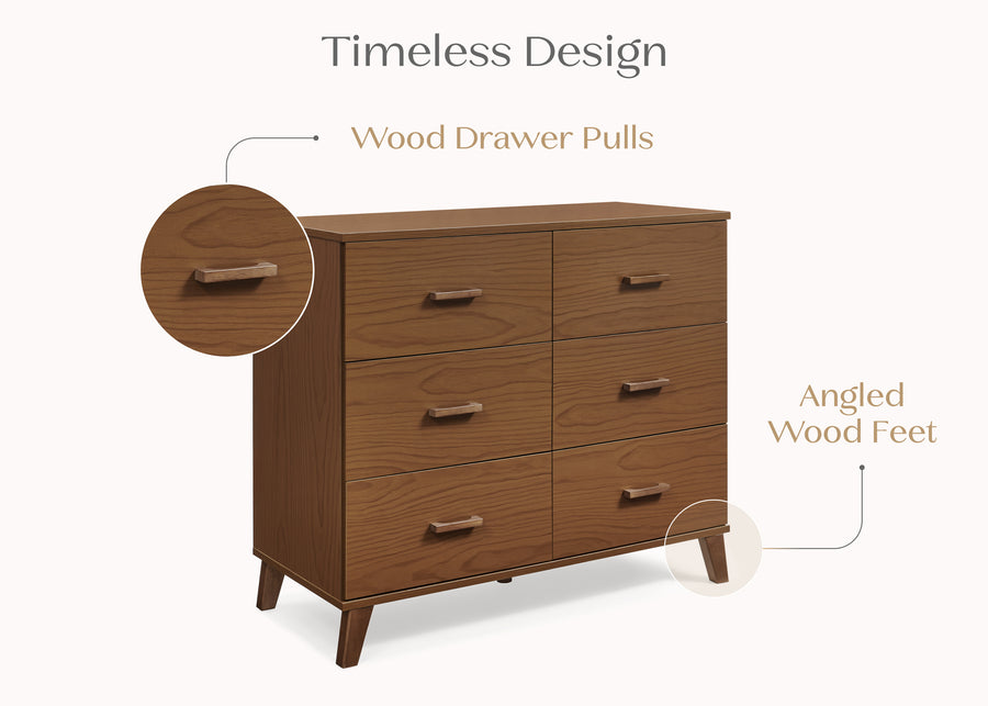 Chestnut (836L) 15-Signature 6 Drawer Dresser