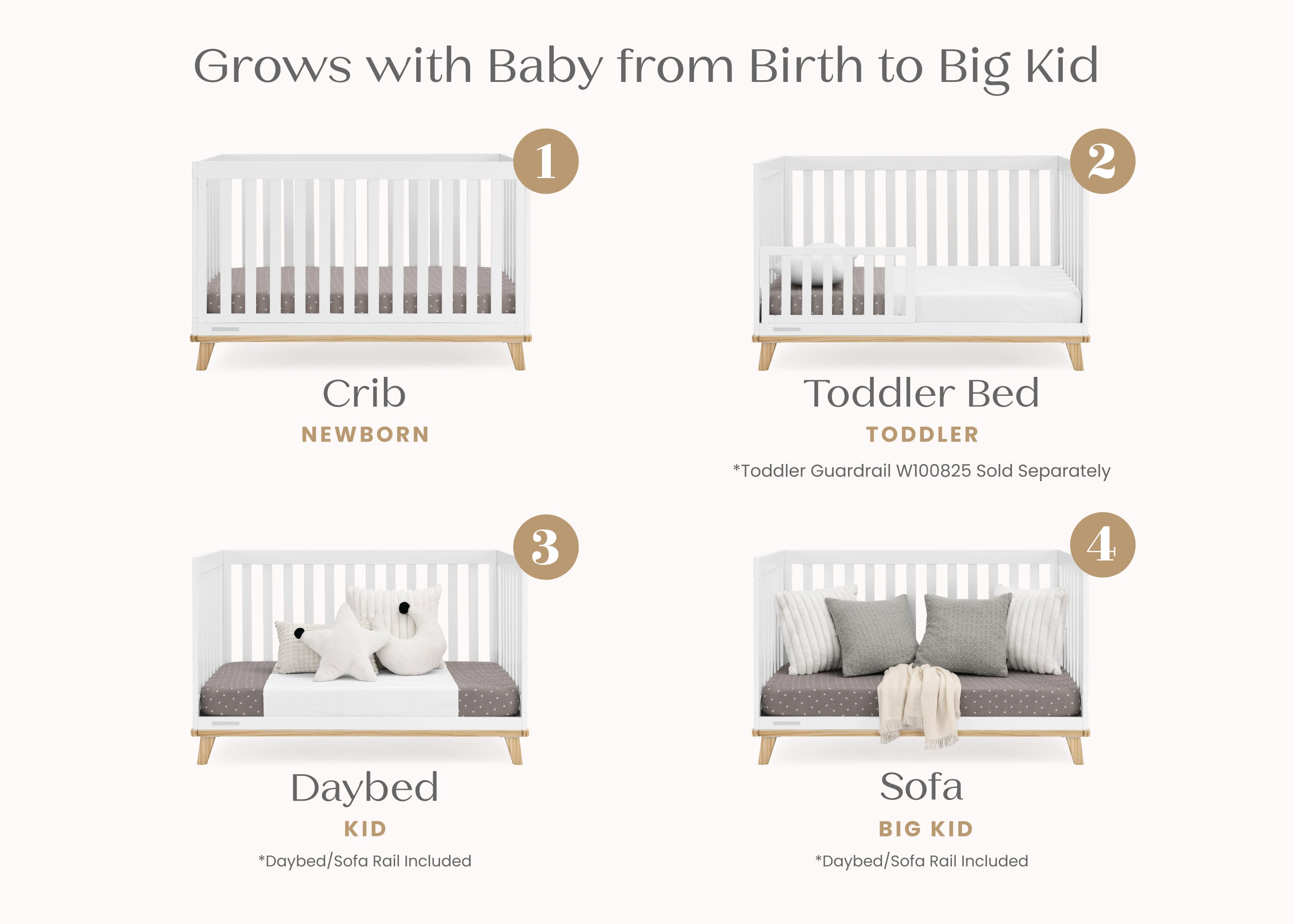 Frankie 4-in-1 Convertible Crib | Delta Children