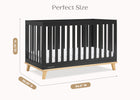 Ebony with Natural (1482) 7-Frankie 4-in-1 Convertible Crib