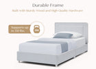 Sky Blue (1582) 6-Riley Upholstered Twin Bed