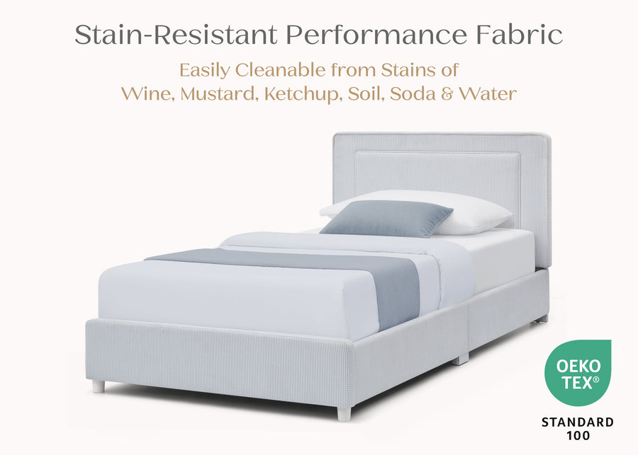 Sky Blue (1582) 8-Riley Upholstered Twin Bed