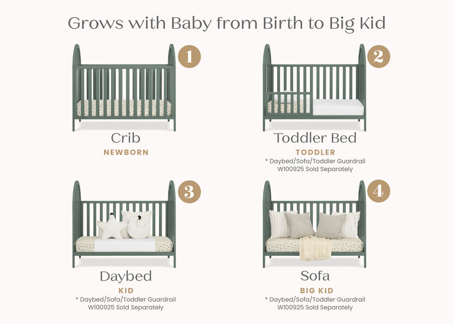 Grassy Glen (357) 24-Milano 4-in-1 Convertible Crib