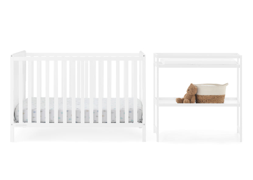 Ruby 6-in-1 Convertible Crib & Changing Table 2-Piece Set | Delta Children
