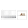DCB: Bianca White (130) 9-Ruby 6-in-1 Convertible Crib & Changing Table 2-Piece Set