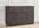 Rustic Grey (084) 9-Forever 6 Drawer Dresser with Changing Top and Interlocking Drawers - Naturals Collection
