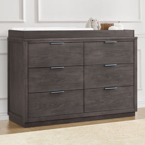 Forever 6 Drawer Dresser with Changing Top and Interlocking Drawers - Naturals Collection 1
