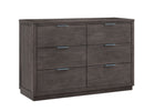 Rustic Grey (084) 12-Forever 6 Drawer Dresser with Changing Top and Interlocking Drawers - Naturals Collection