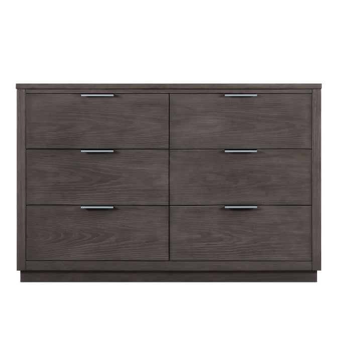 DCB: Rustic Grey (084) 15-Forever 6 Drawer Dresser with Changing Top and Interlocking Drawers - Naturals Collection