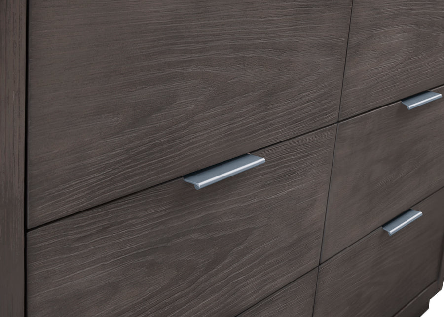 Rustic Grey (084) 14-Forever 6 Drawer Dresser with Changing Top and Interlocking Drawers - Naturals Collection