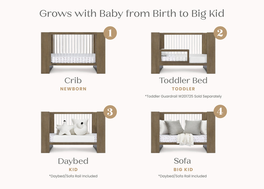 Aged Oak (845) 3-Aerin 4-in-1 Convertible Crib