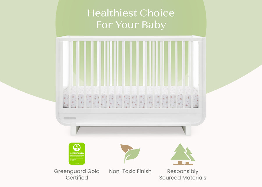 Bianca White (130) 4-Rhodes 4-in-1 Convertible Crib