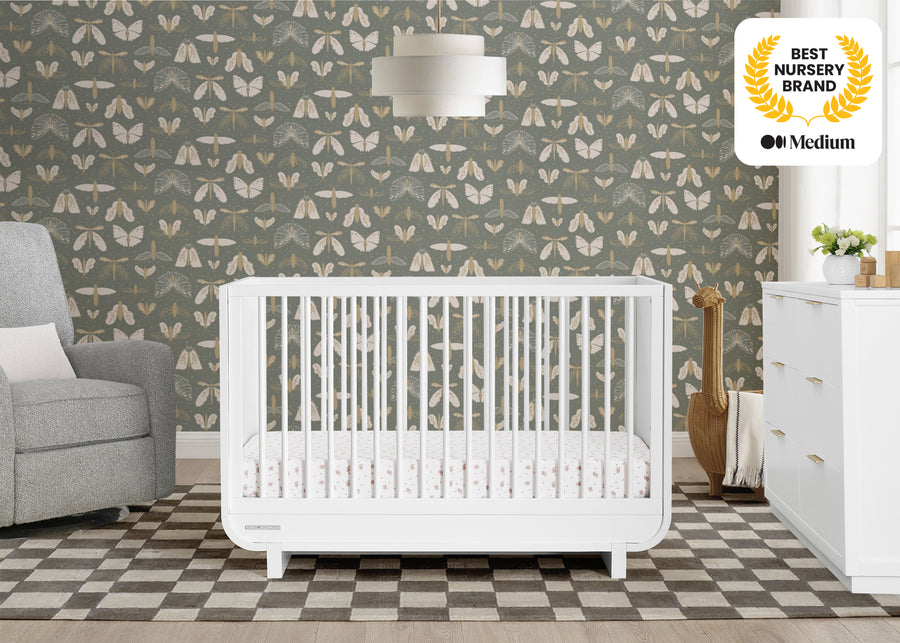 Bianca White (130) 2-Rhodes 4-in-1 Convertible Crib