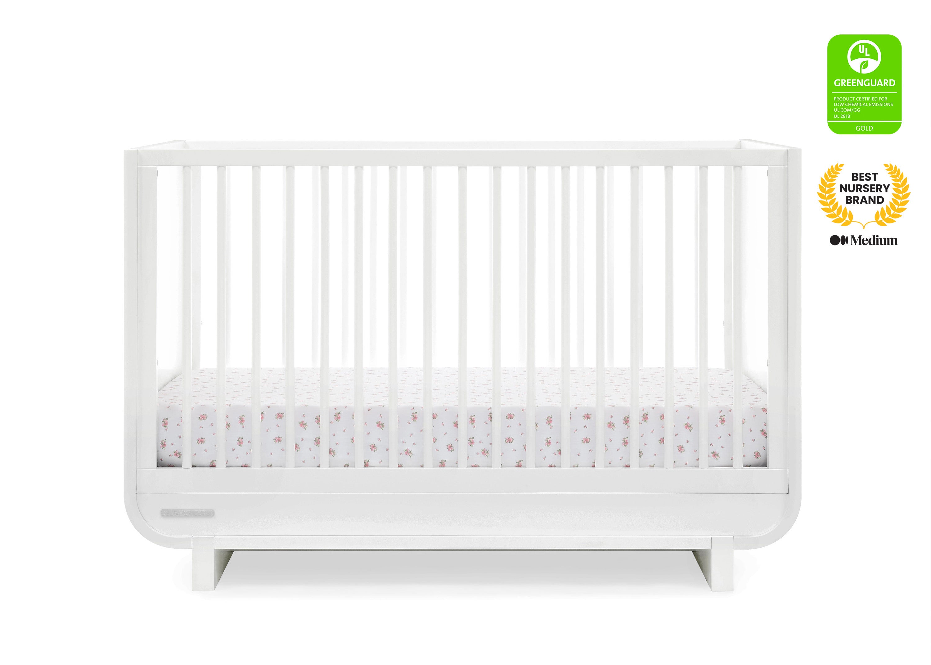 Delta Childrens Products Providence 4-in-1 Crib, Bianca with Rustic Ebony