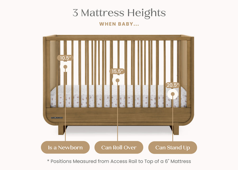 Acorn (755) 15-Rhodes 4-in-1 Convertible Crib