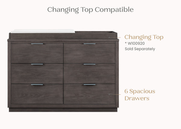 Forever 6 Drawer Dresser with Interlocking Drawers - Naturals Collecti | Delta Children Forever 6 Drawer Dresser with Interlocking Drawers - Naturals Collecti | Delta Children