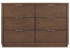 Teak Brown (1526) 3-Forever 6 Drawer Dresser with Changing Top and Interlocking Drawers - Naturals Collection