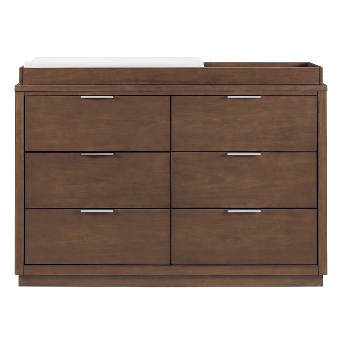 DCB: Teak Brown (1526) 12-Forever 6 Drawer Dresser with Interlocking Drawers - Naturals Collection