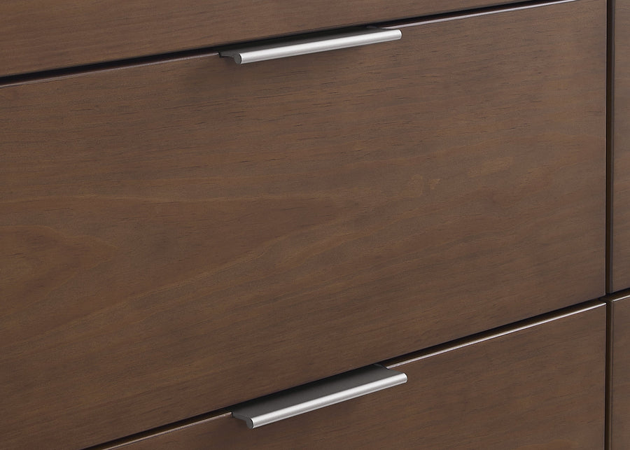 Teak Brown (1526) 5-Forever 6 Drawer Dresser with Changing Top and Interlocking Drawers - Naturals Collection