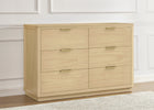 Forever 6 Drawer Dresser with Interlocking Drawers - Naturals Collection 25-Forever 6 Drawer Dresser with Interlocking Drawers - Naturals Collection
