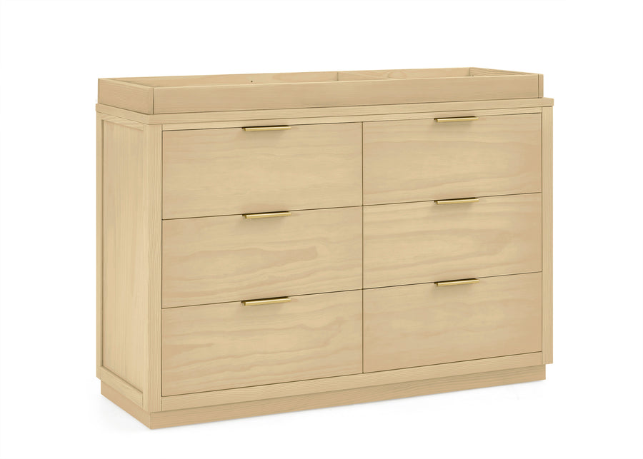 Natural Sandstone (1544) 22-Forever 6 Drawer Dresser with Interlocking Drawers - Naturals Collection