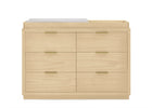 Natural Sandstone (1544) 21-Forever 6 Drawer Dresser with Interlocking Drawers - Naturals Collection