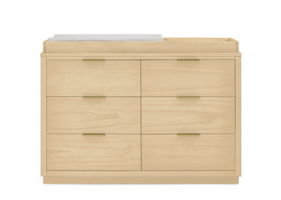 Natural Sandstone (1544) 21-Forever 6 Drawer Dresser with Interlocking Drawers - Naturals Collection