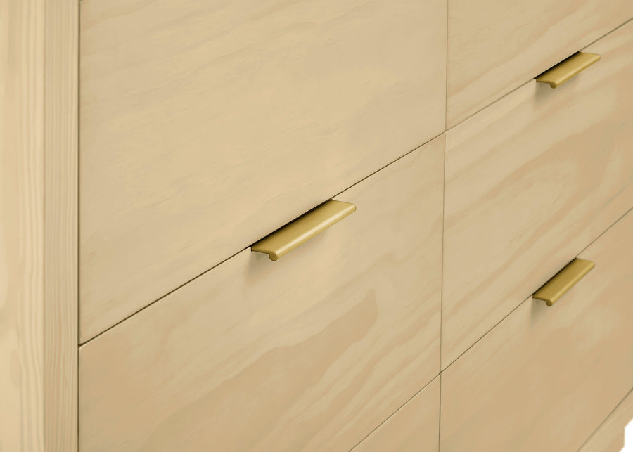 Natural Sandstone (1544) 24-Forever 6 Drawer Dresser with Interlocking Drawers - Naturals Collection