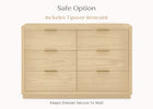 Natural Sandstone (1544) 46-Forever 6 Drawer Dresser with Interlocking Drawers - Naturals Collection