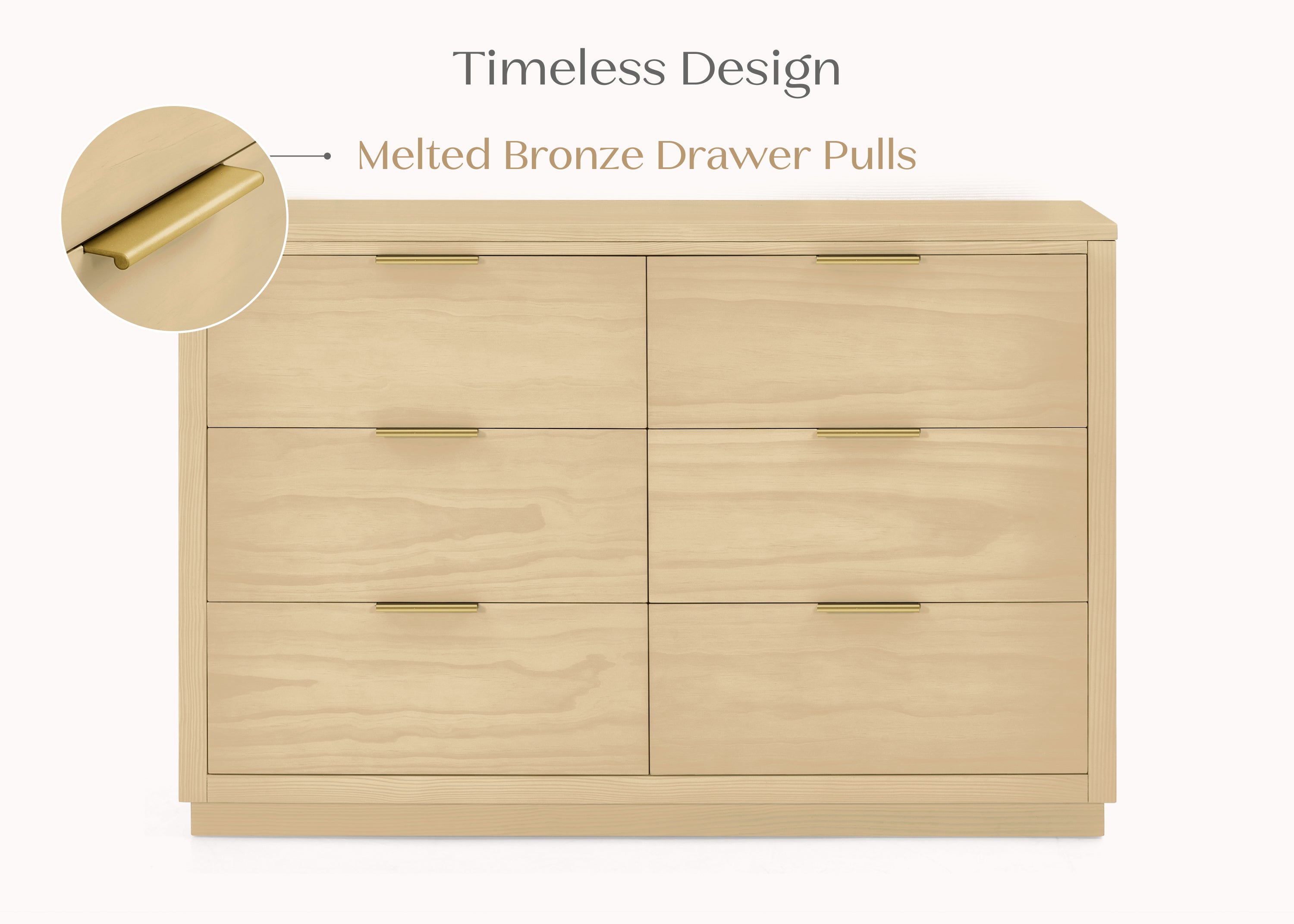 Forever 6 Drawer Dresser with Interlocking Drawers - Naturals
