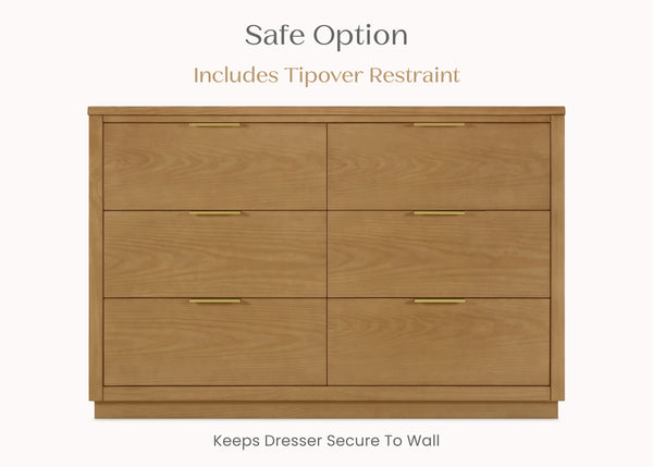 Forever 6 Drawer Dresser with Interlocking Drawers - Naturals Collecti