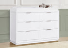 Bianca White (130) 18-Forever 6 Drawer Dresser with Changing Top and Interlocking Drawers - Classic Collection
