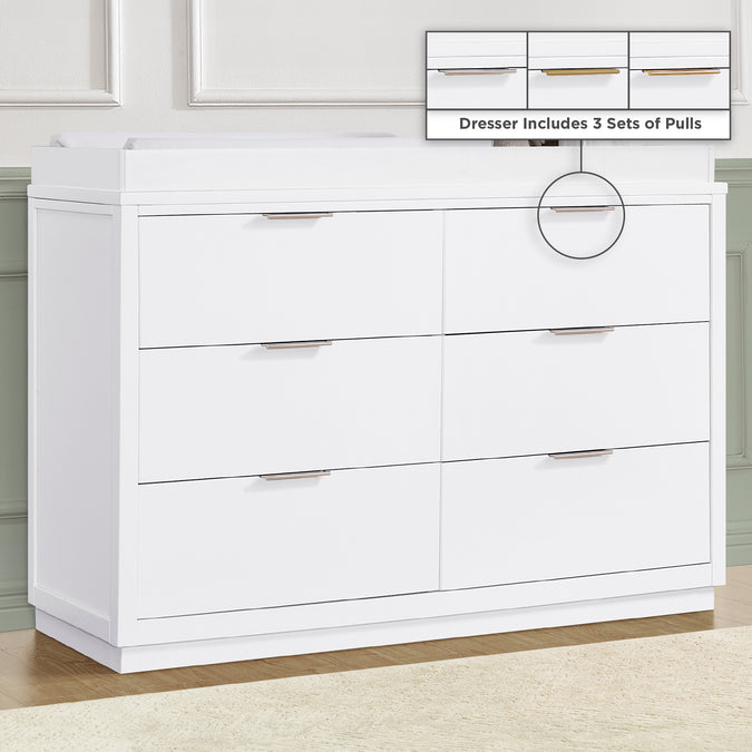 Forever 6 Drawer Dresser with Interlocking Drawers - Classic Collection 27-Forever 6 Drawer Dresser with Interlocking Drawers - Classic Collection