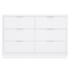 DCB: Bianca White (130) 7-Forever 6 Drawer Dresser with Interlocking Drawers - Classic Collection
