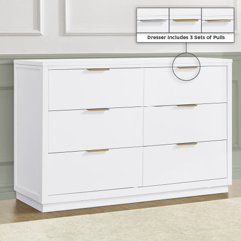 Forever 6 Drawer Dresser with Interlocking Drawers - Classic Collection 30-Forever 6 Drawer Dresser with Interlocking Drawers - Classic Collection