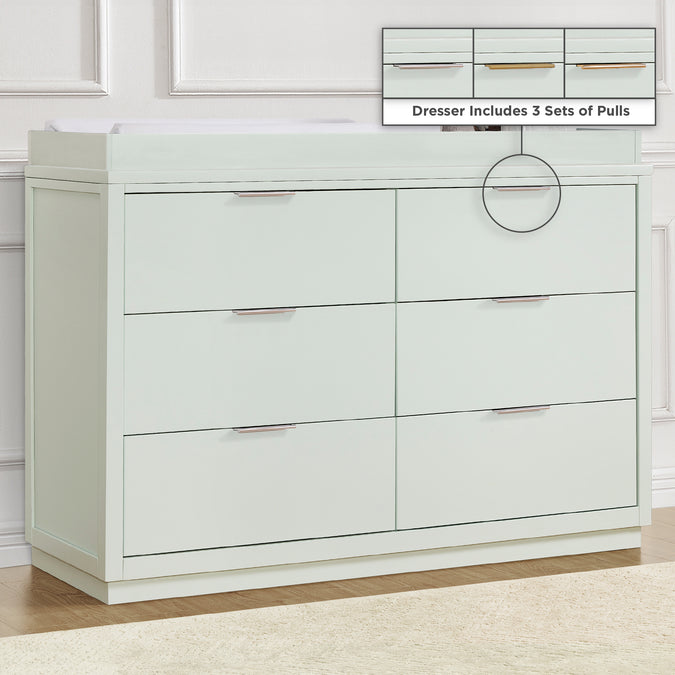 Forever 6 Drawer Dresser with Interlocking Drawers - Classic Collection 28-Forever 6 Drawer Dresser with Interlocking Drawers - Classic Collection