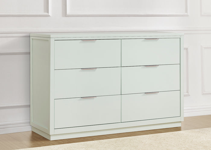 Forever 6 Drawer Dresser with Interlocking Drawers - Classic CollectionLight Sage (389)