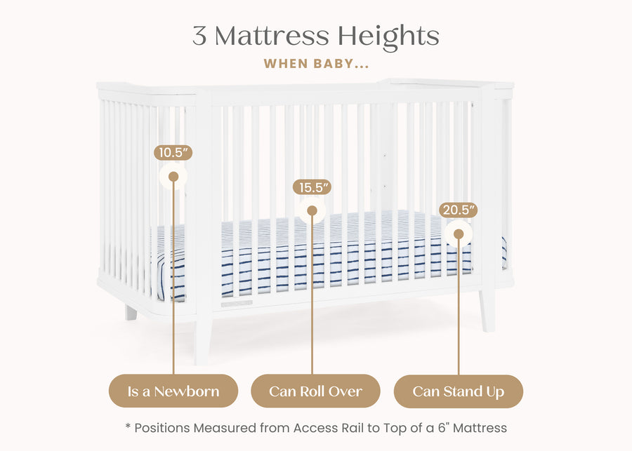 Bianca White (130) 5-Noah 4-in-1 Convertible Crib