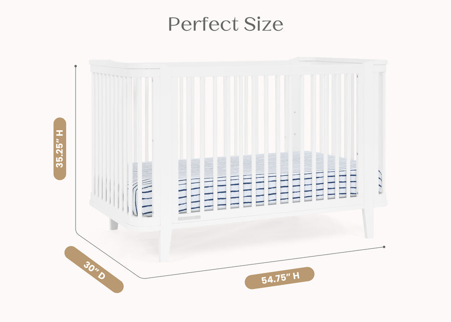 Bianca White (130) 7-Noah 4-in-1 Convertible Crib